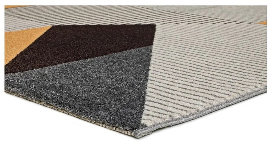 Оранжев и сив килим Gladys Duro, 80 x 150 cm - Universal