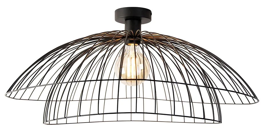 Интелигентна таванна лампа черна 60 см с WiFi G95 - Pua