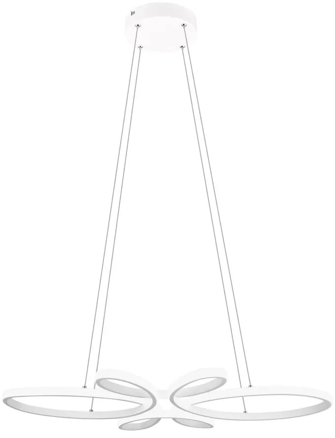 Бяло LED висящо осветително тяло Fly - Trio