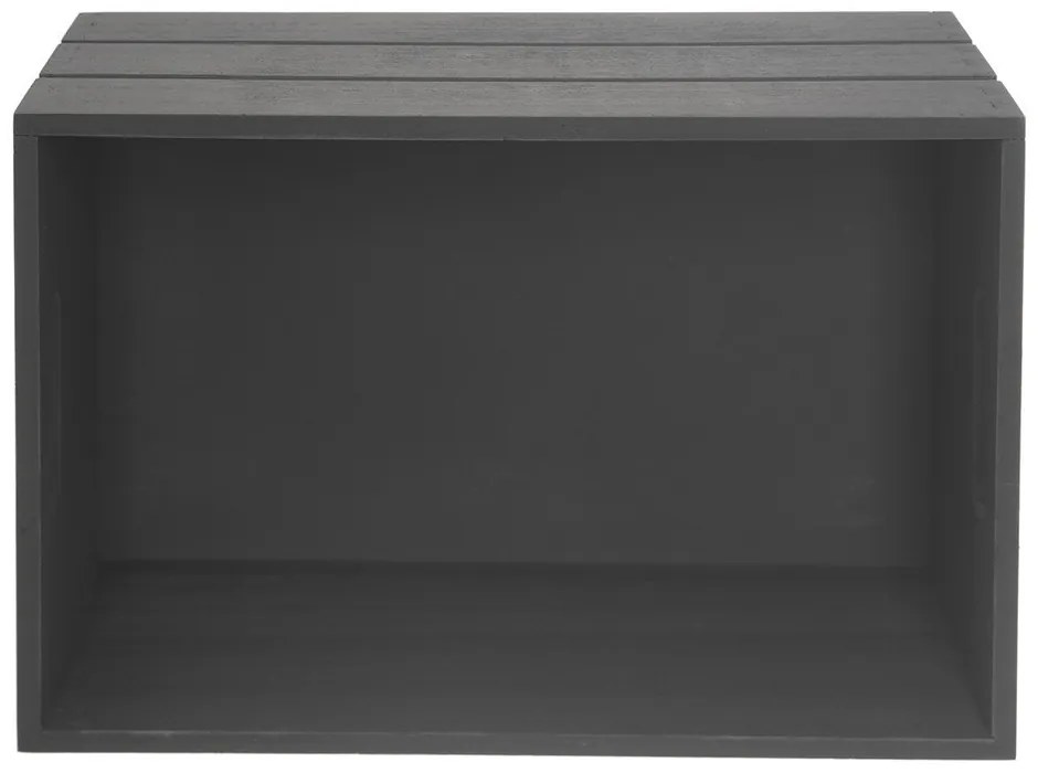 Антрацитна дървена кутия за съхранение 36x26x15 cm – Orion