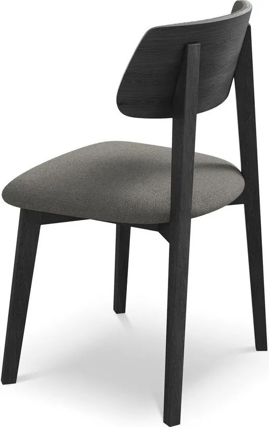 Сив трапезен стол от масивна дървесина Niu – Makamii