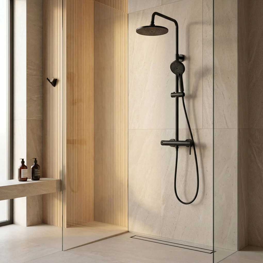 Комплект за душ Rea Rivo Black