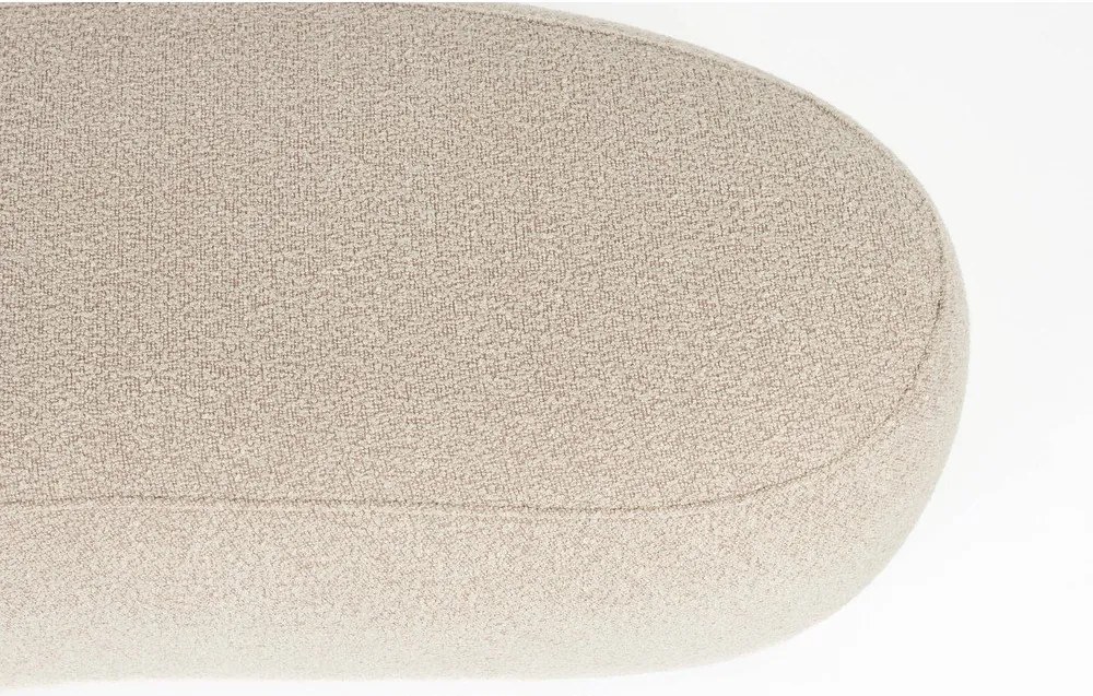 Бежова подплатена пейка от прежда с примки от букле Noxx – White Label