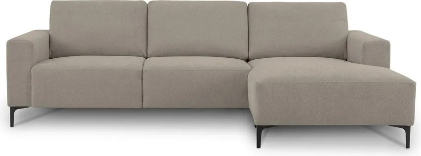 Светлокафяв шенилов ъглов диван (десен ъгъл) Fabian – Scandic