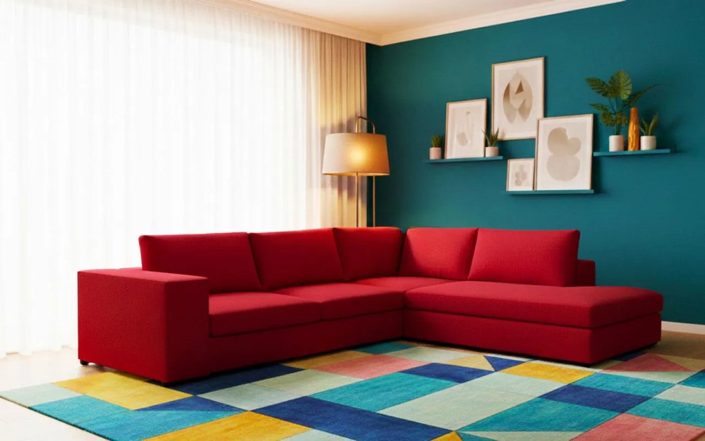 Ъгъл диван Carla-Left-280φ 220β-Red