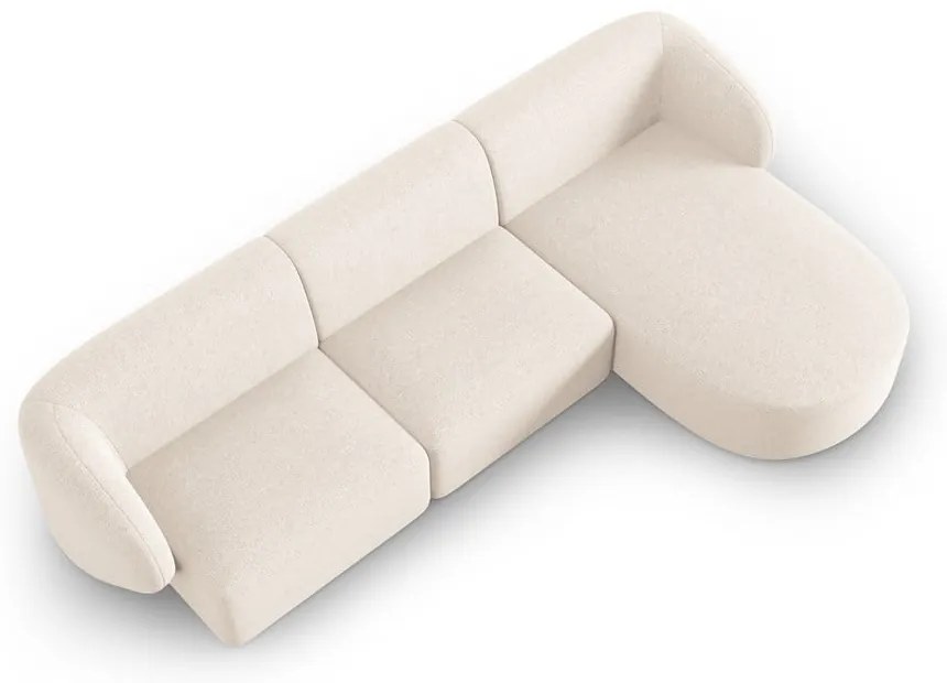 Кремав ъглов диван, десен ъгъл Shane - Micadoni Home