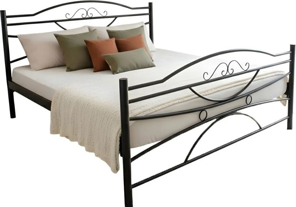 Легло Ramon-150x200-Black-Με ποδαρικό