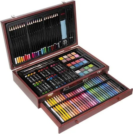 Художествен комплект за рисуване в куфар 148 части – пълен арт сет за деца и възрастни