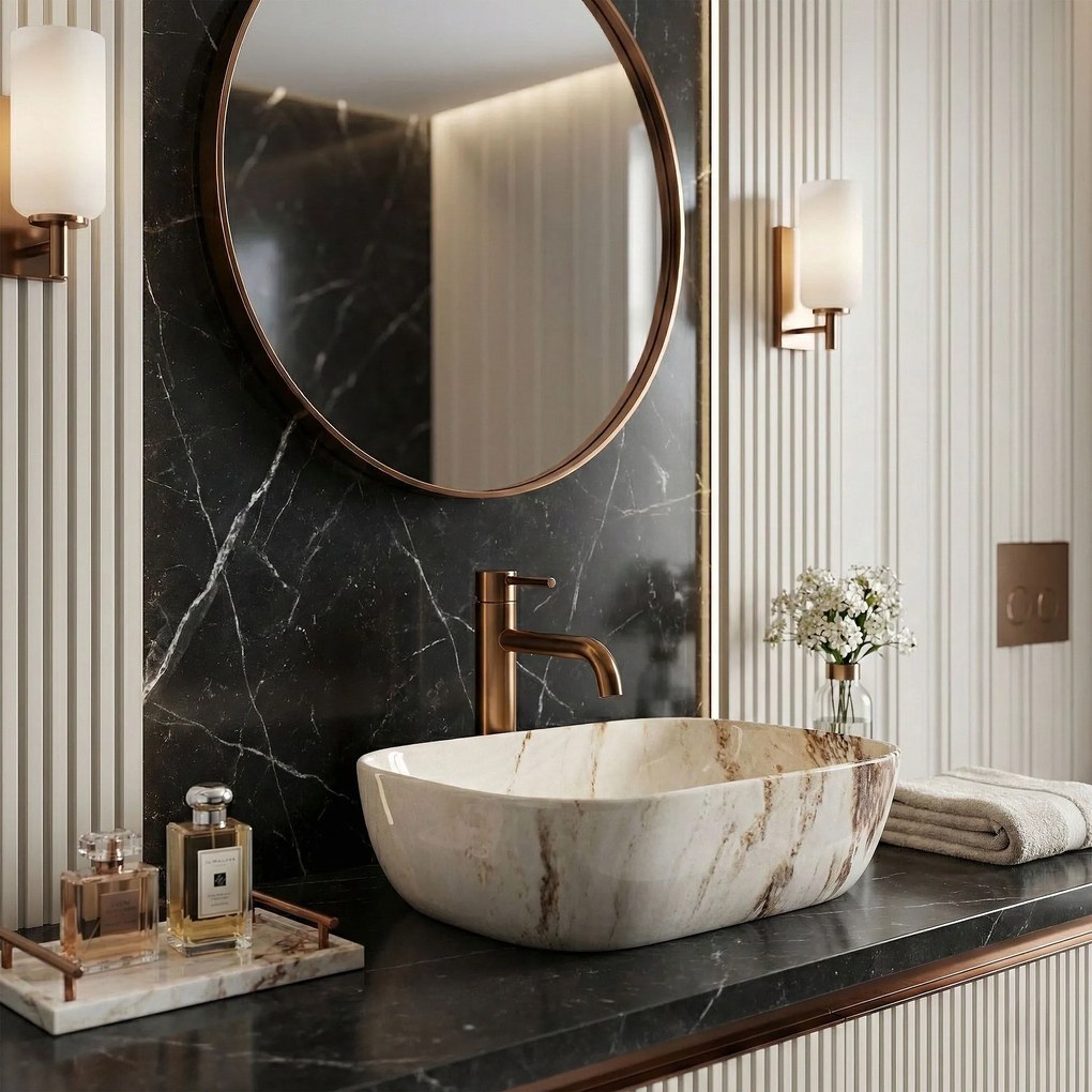 Умивалник за плот Rea Belinda Marrone Shiny