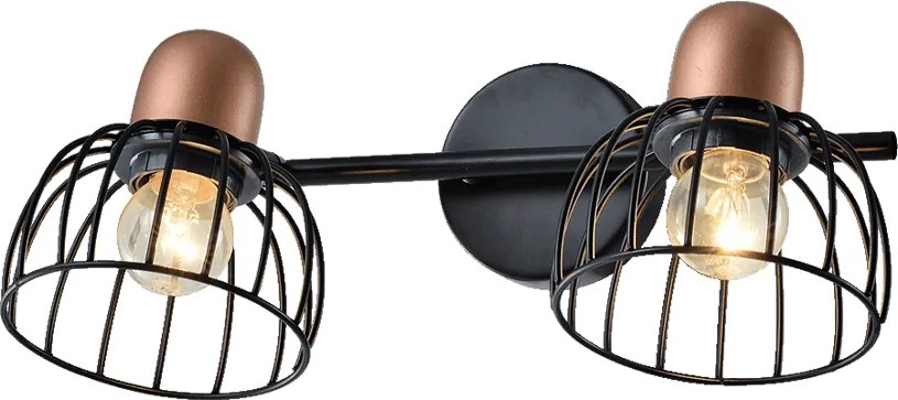 Спот BASKET, черен, 2хE27