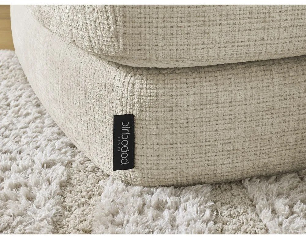 Бежов шенилов ъглов диван (ляв ъгъл) Leonore – Bobochic Paris