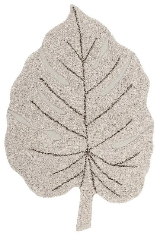 Бежов ръчно изработен памучен детски килим подходящ за пране 120x180 cm Monstera Natural – Lorena Canals