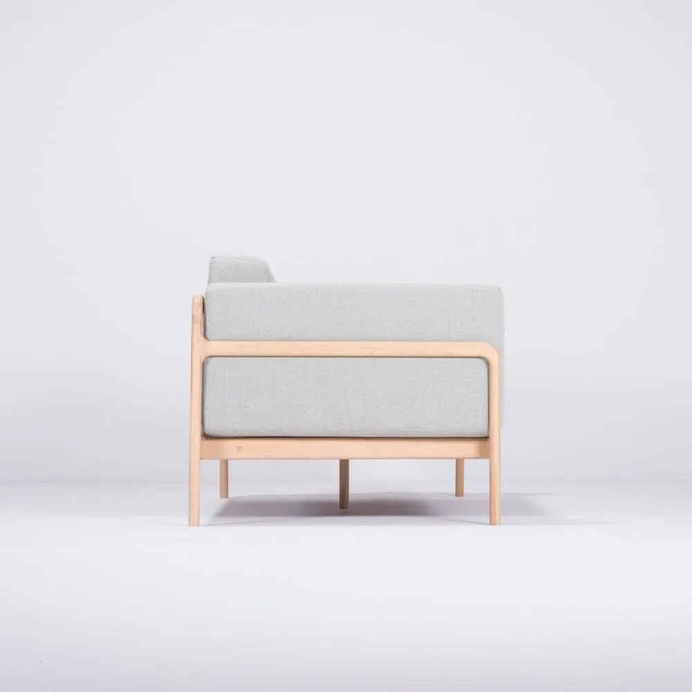 Синьо-сив диван с дъбова дървена конструкция , 180 см Fawn - Gazzda