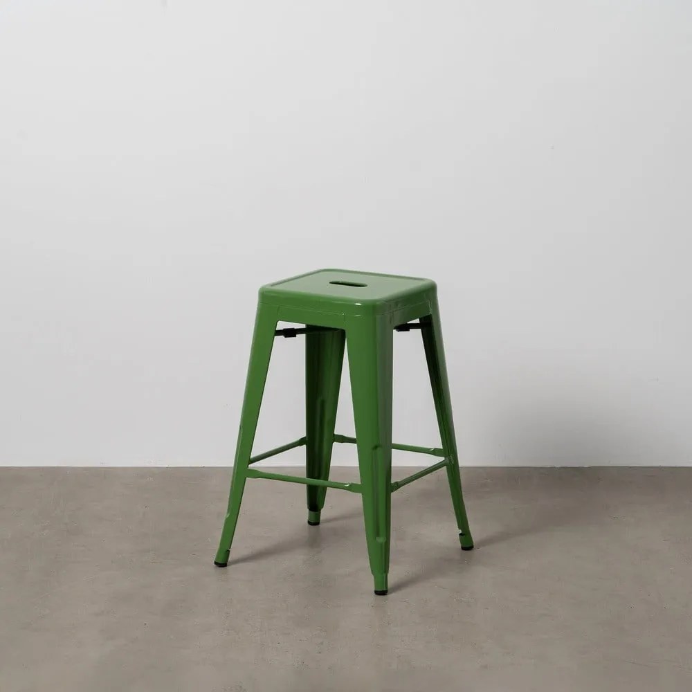Зелени метални бар столове в комплект 2 бр. (височина на седалката 61 cm) – Ixia