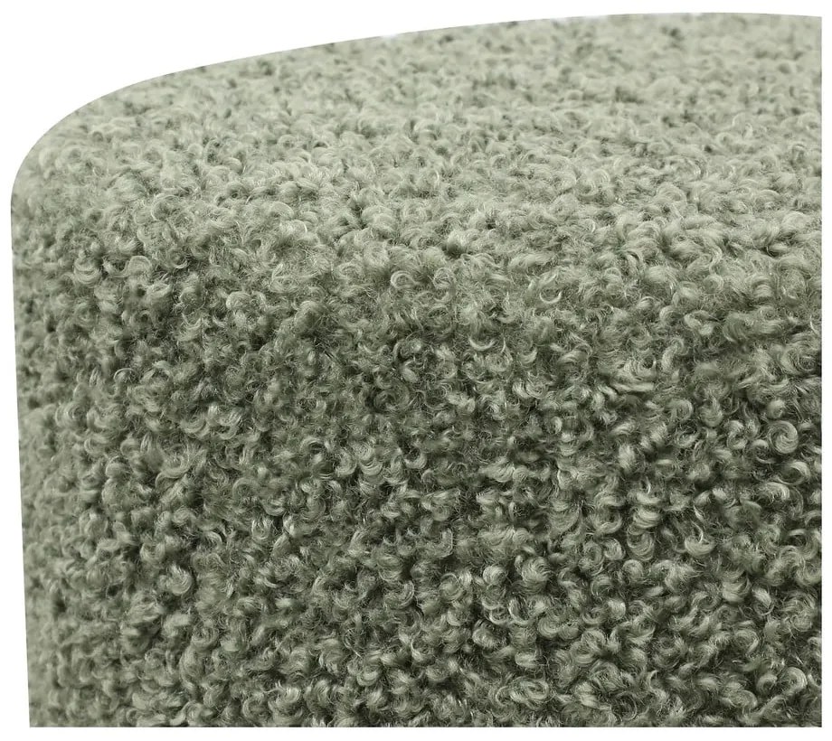 Зелена табуретка от прежда с примки от букле Ejby – House Nordic