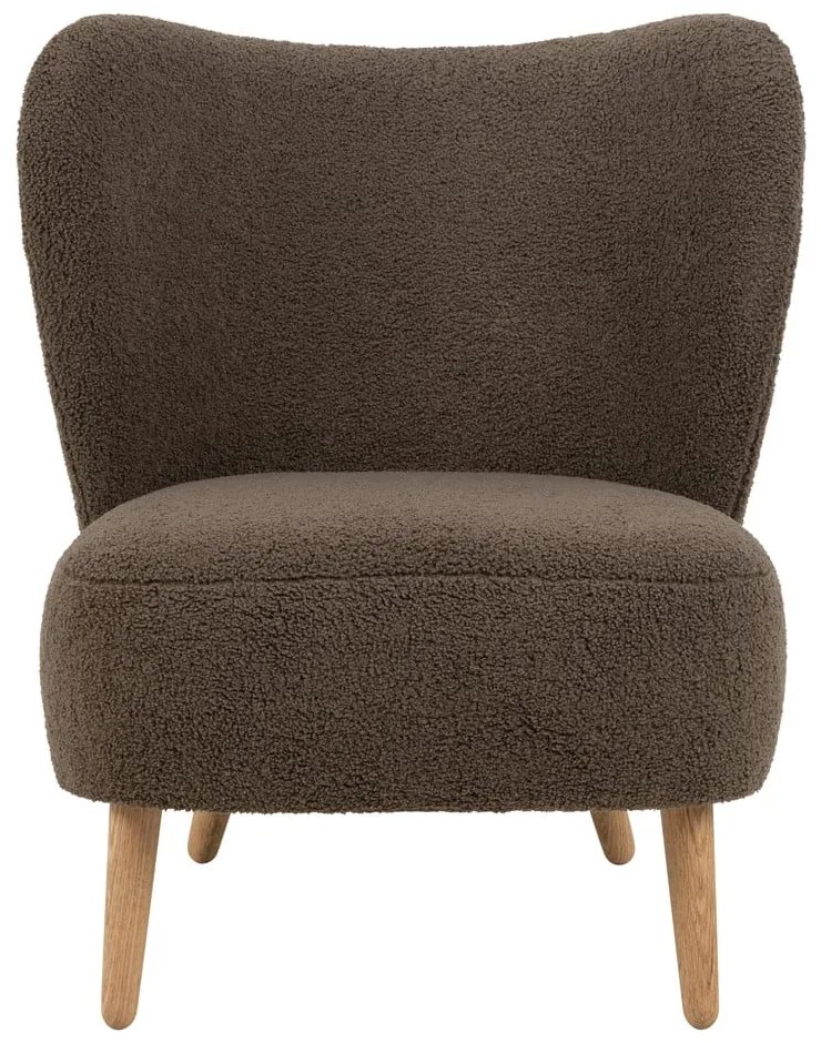 Кафяво кресло от букле Elmont – Actona
