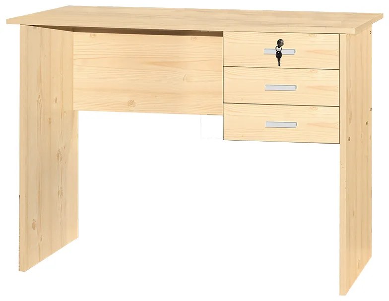 Work desk-chest of drawers Sophia pakoworld natural 116x57x72cm