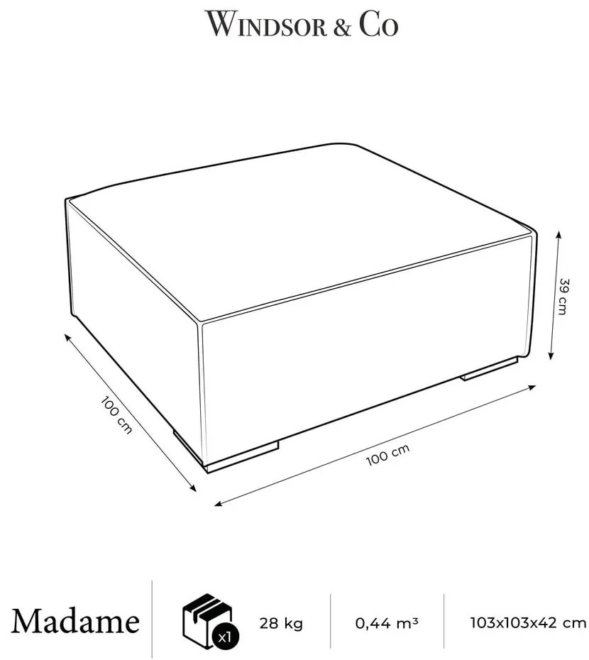 Тъмносиня табуретка Madame – Windsor &amp; Co Sofas