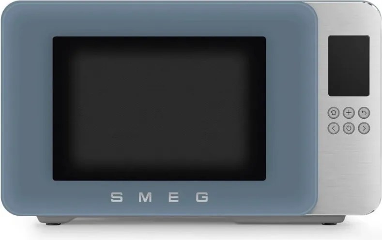 Микровълнова фурна с грил 4в1 SMEG Collezione MOC01SBMEU, 1900W, 29 л, 18 програми, Плавно затваряне, Звуков сигнал, LCD, Син