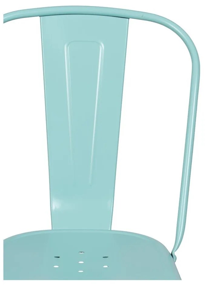 Тюркоазени метални трапезни столове в комплект от 2 бр. – Ixia