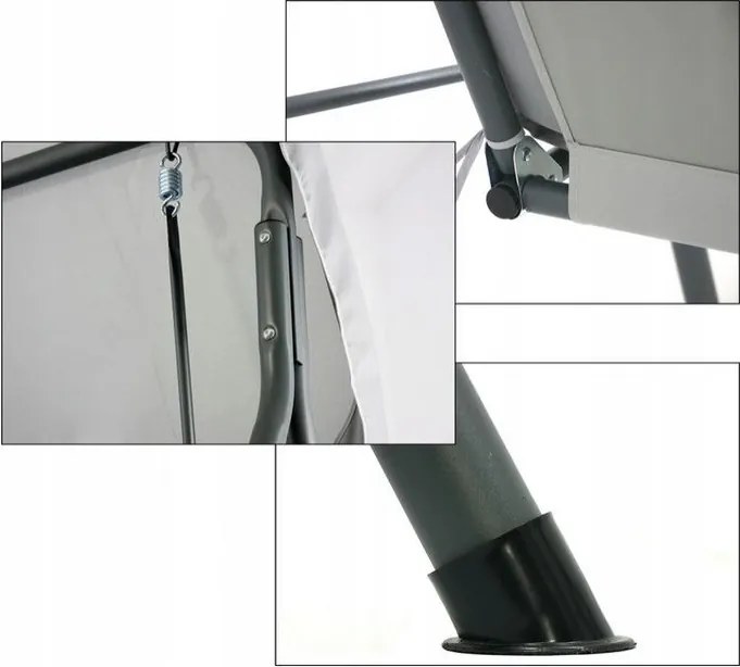 Удобна градинска люлка в сиво