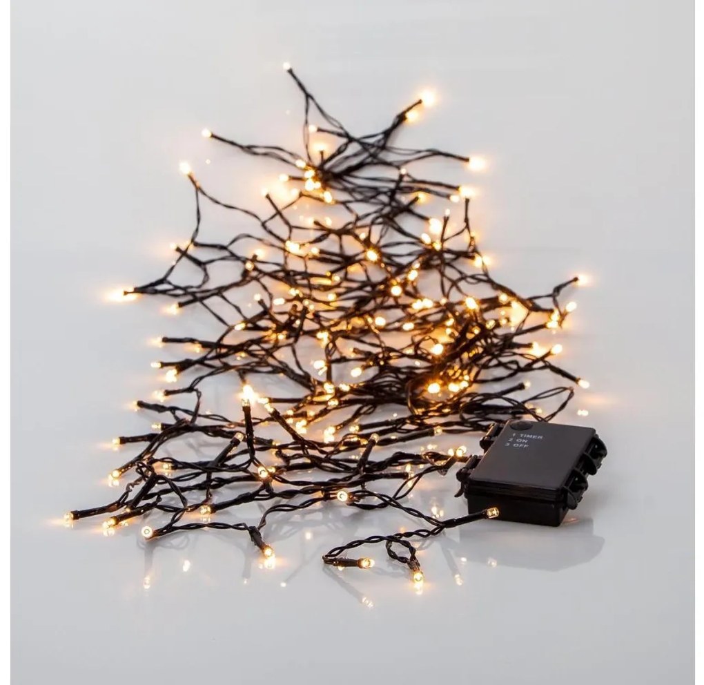 Eglo 411077 - LED Екстериорни Коледни лампички AKKU 160xLED 11,2 м топло бели IP44