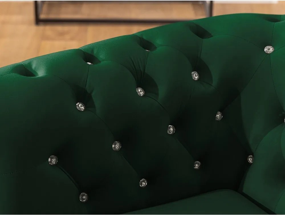 Зелен кадифен разтегателен диван 148 cm York Blik – Ropez