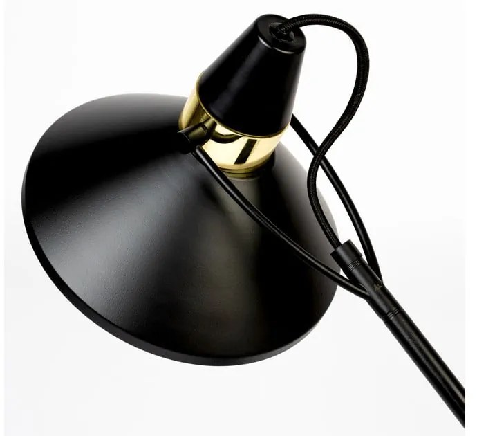 Черна настолна лампа с метален абажур (височина 70 cm) Jona – White Label