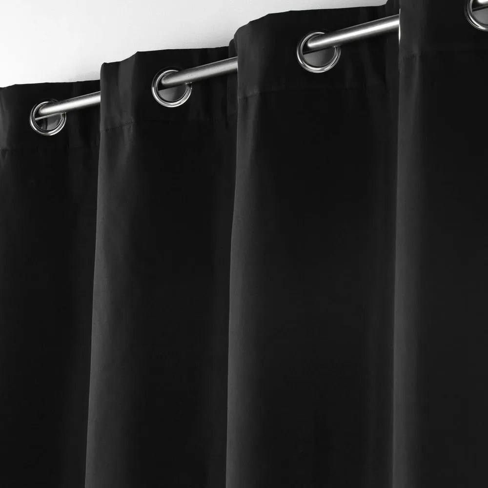 Черно термо перде от микрофибър 135x260 cm Micropolar – douceur d'intérieur
