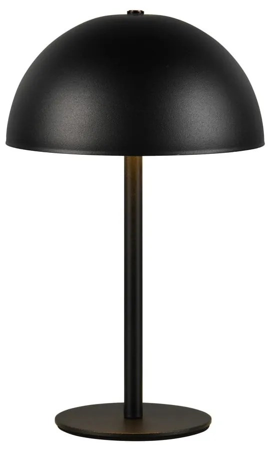 Матово черно LED настолна лампа с метален абажур (височина 21 cm) Munoz – Trio