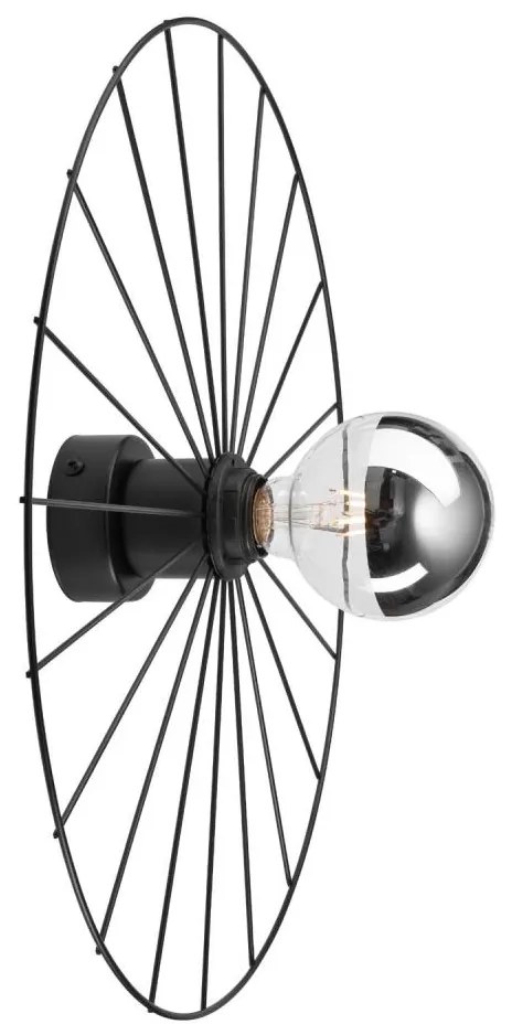 Аплик MONTANA 1xE27/15W/230V Ø 45 cm черен