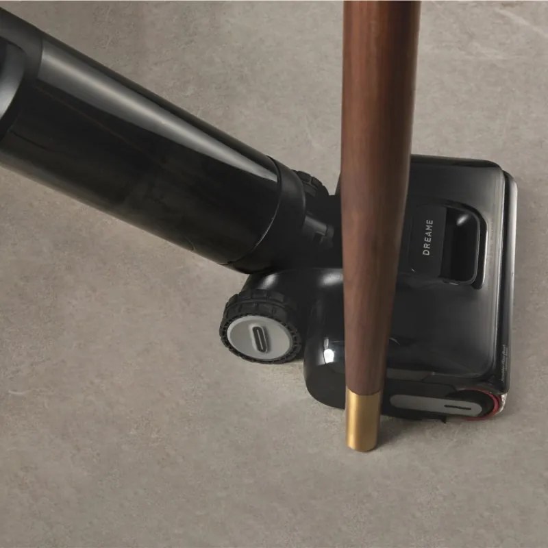 Вертикална прахосмукачка DREAME H12 Pro HHR25A, 300W, 0.7/0.9 л, 3 режима, 35 мин, Мокро/сухо, Гласови известия, LED, Автоматично сушене на мопа, Черен/сив