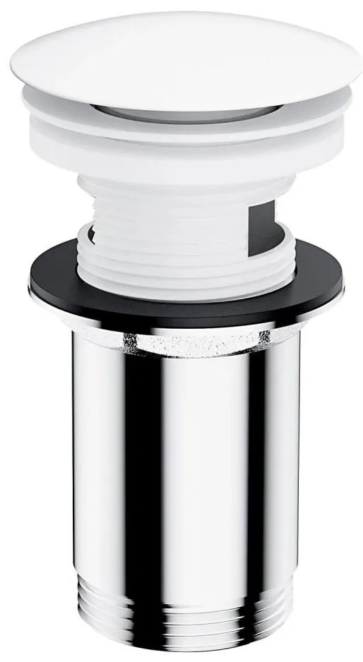 OMNIRES A706BM - Click-Clack сифон за мивка, пр. 6,6 см, матов бял