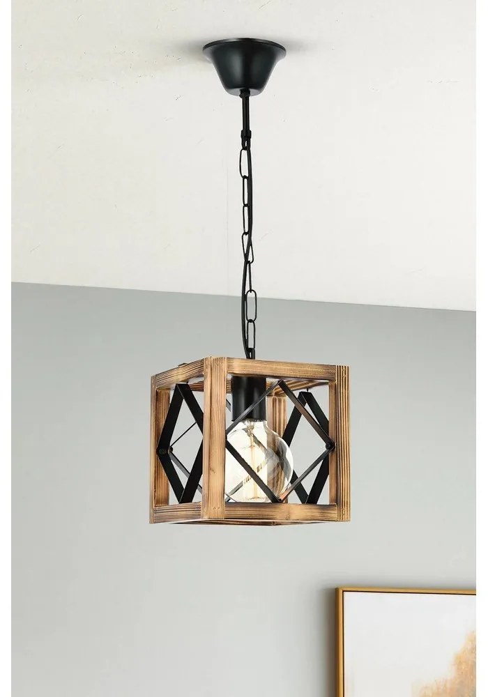 Висяща лампа от елхово дърво Zikzak Rustik - Opviq lights