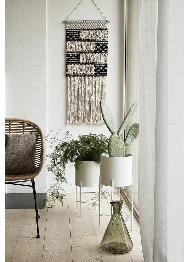 Комплект от 2 бели железни саксии на пиедестали Haggo Airy - Hübsch