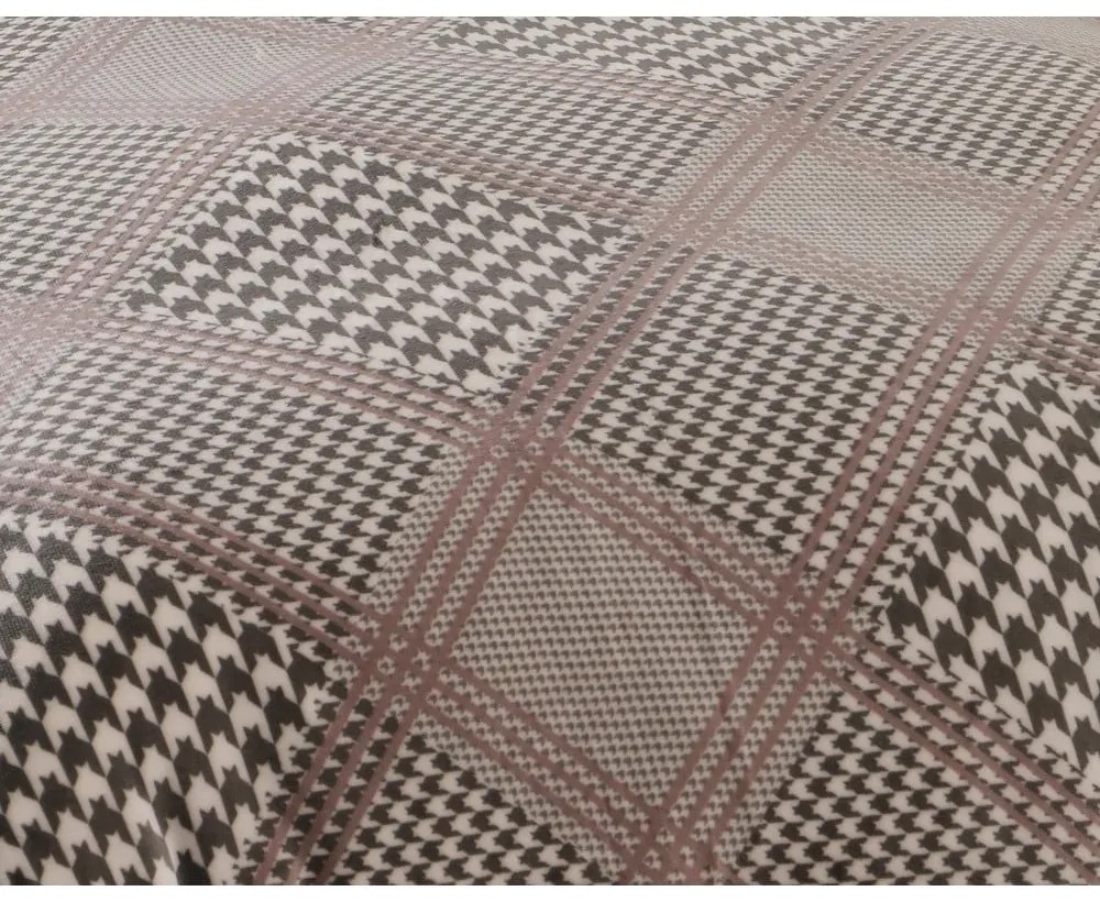 Сиво микроплюшено спално бельо за единично легло 140x200 cm - My House