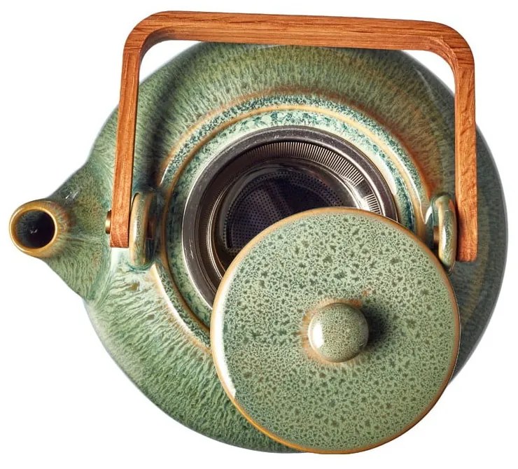 Зелен керамичен чайник с цедка 1,2 l Gastro Green – Bitz