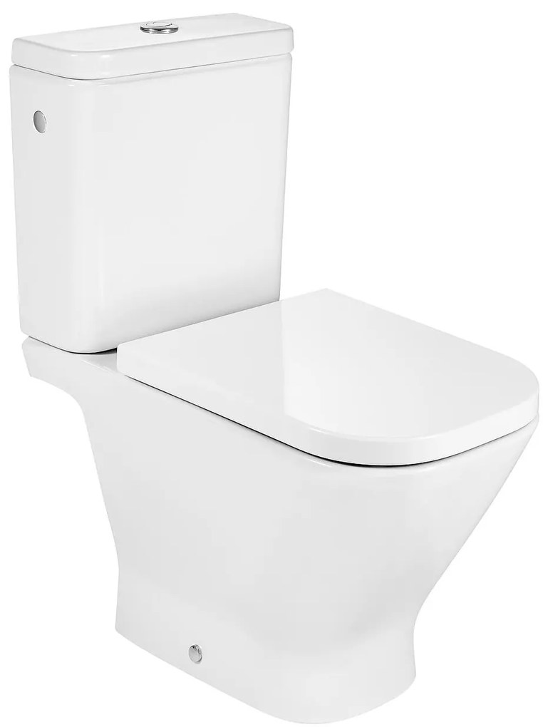 Тоалетна чиния за моноблок, Roca, A342478000 SQUARE, вертикално оттичане, 36.5x65x79см