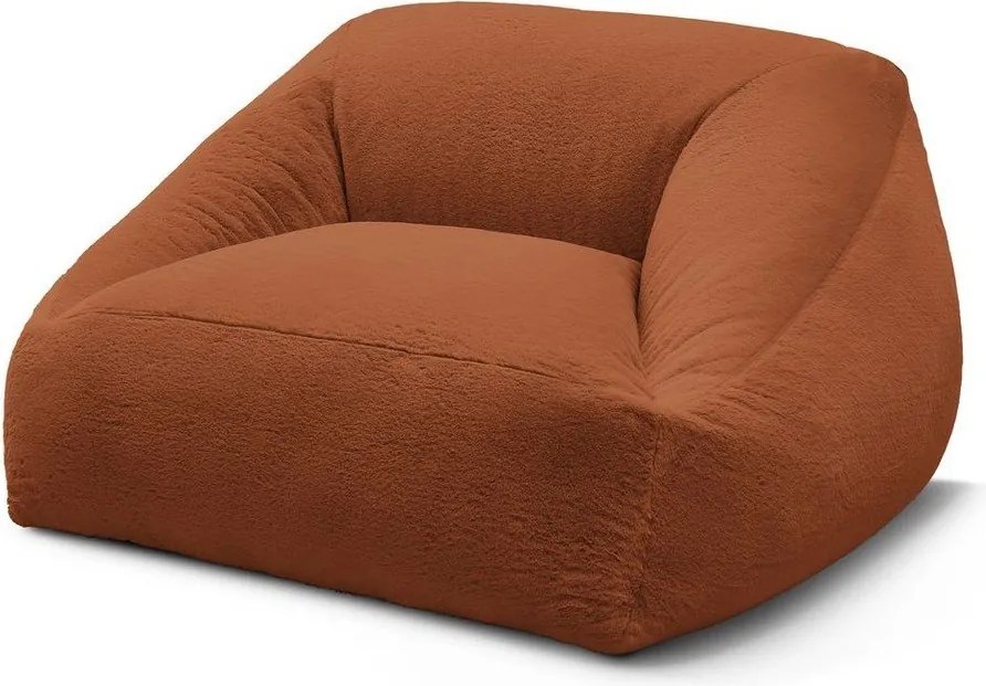 Оранжев пуф от изкуствен косъм Lilibet – Bobochic Paris