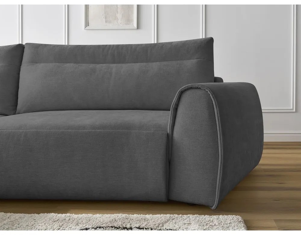 Сив ъглов диван Aden – Bobochic Paris