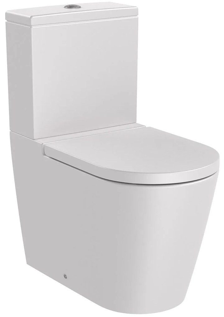 Тоалетна чиния за моноблок, Roca, A342526630 ROUND, порцелан, перлен, 79.5x64.5x37.5см