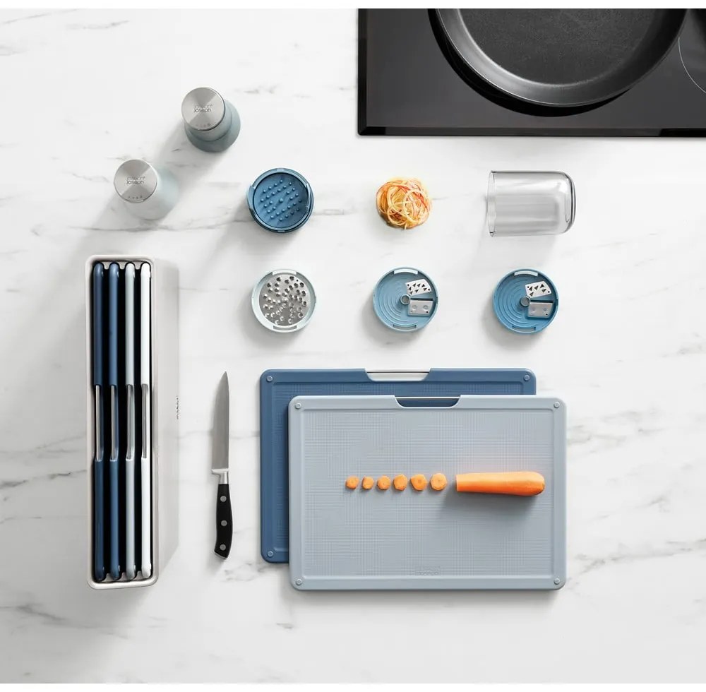 Комплект от 2 сини мелнички за сол и пипер Milltop Sky - Joseph Joseph