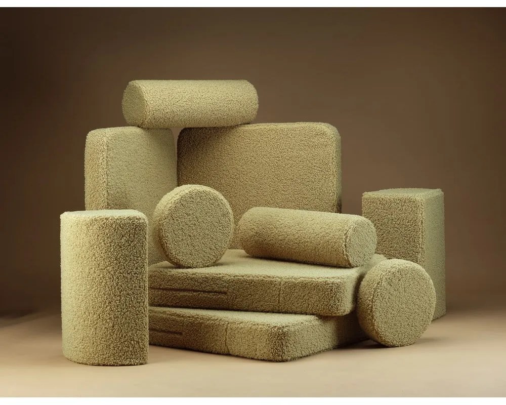 Зелен детски диван от букле 132 cm Settee – Wigiwama