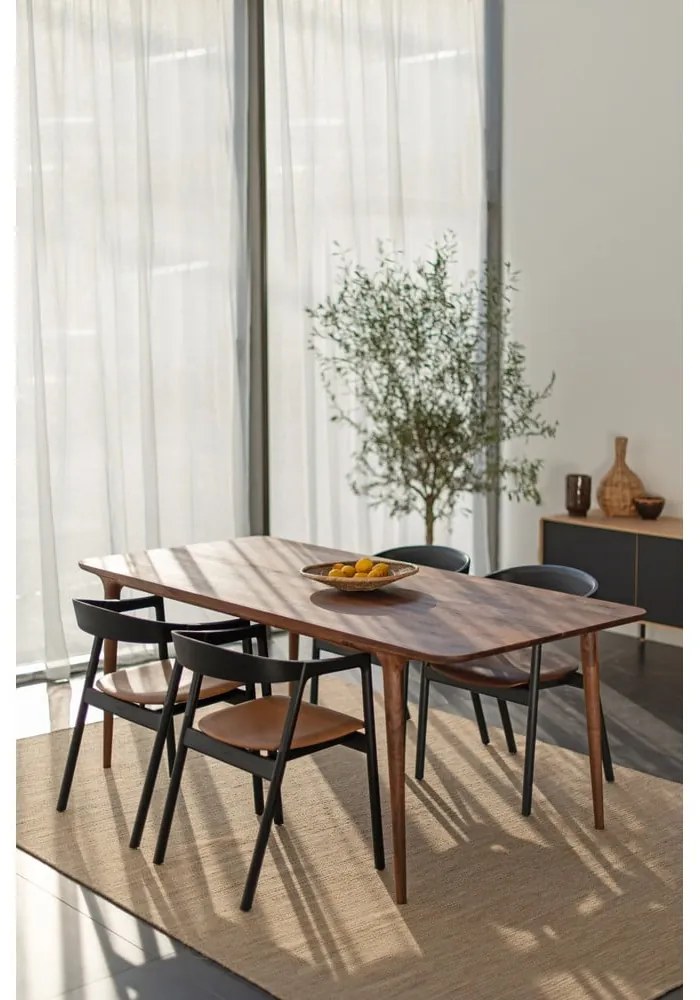 Маса за хранене от орехово дърво 90x180 cm Fawn - Gazzda