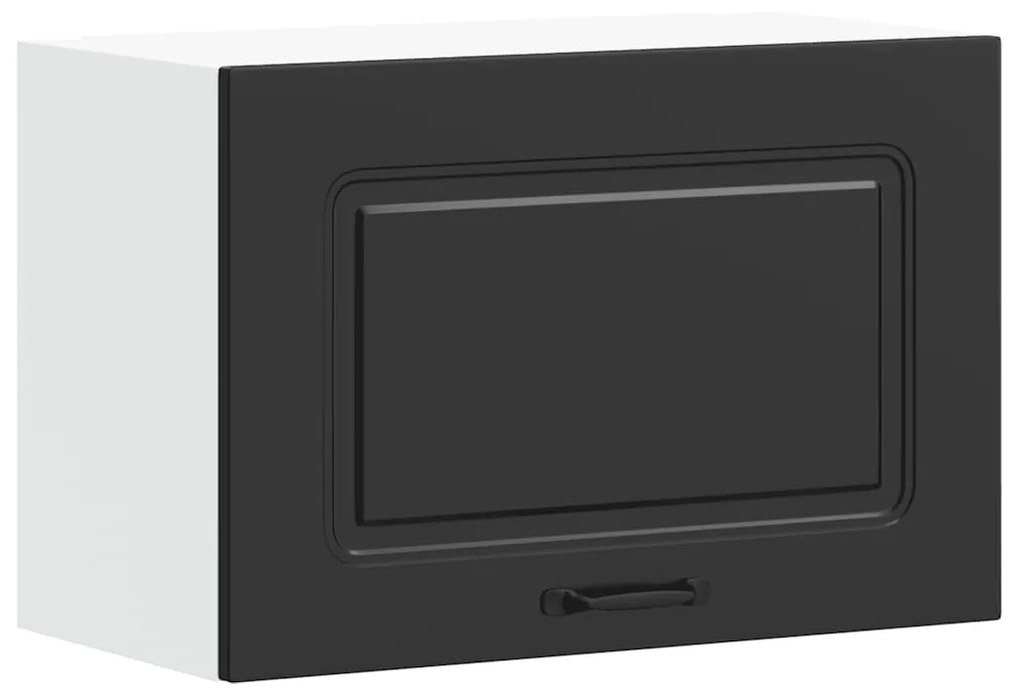 853598 vidaXL Кухненски стенен шкаф, Kalmar, черен, инженерно дърво