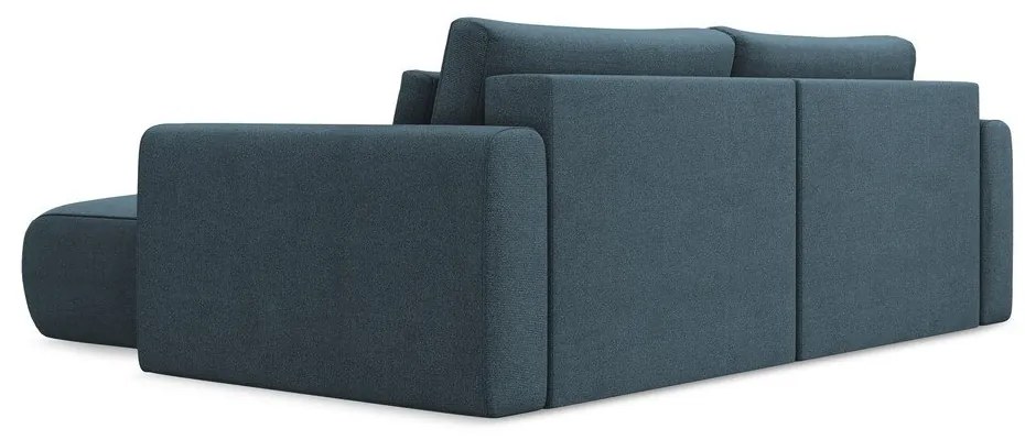 Син разтегателен ъглов диван с място за съхранение (десен ъгъл) Kapua – Makamii