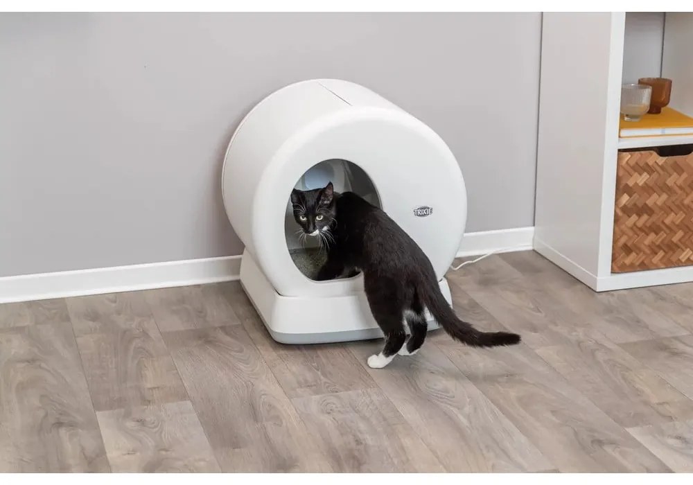 Бяла самопочистваща се котешка тоалетна 55,5x53 cm Trixie – Plaček Pet Products