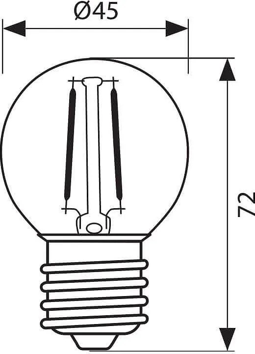 LED крушка VIVALUX Flick Opal LED, 4W, E27, 3000К