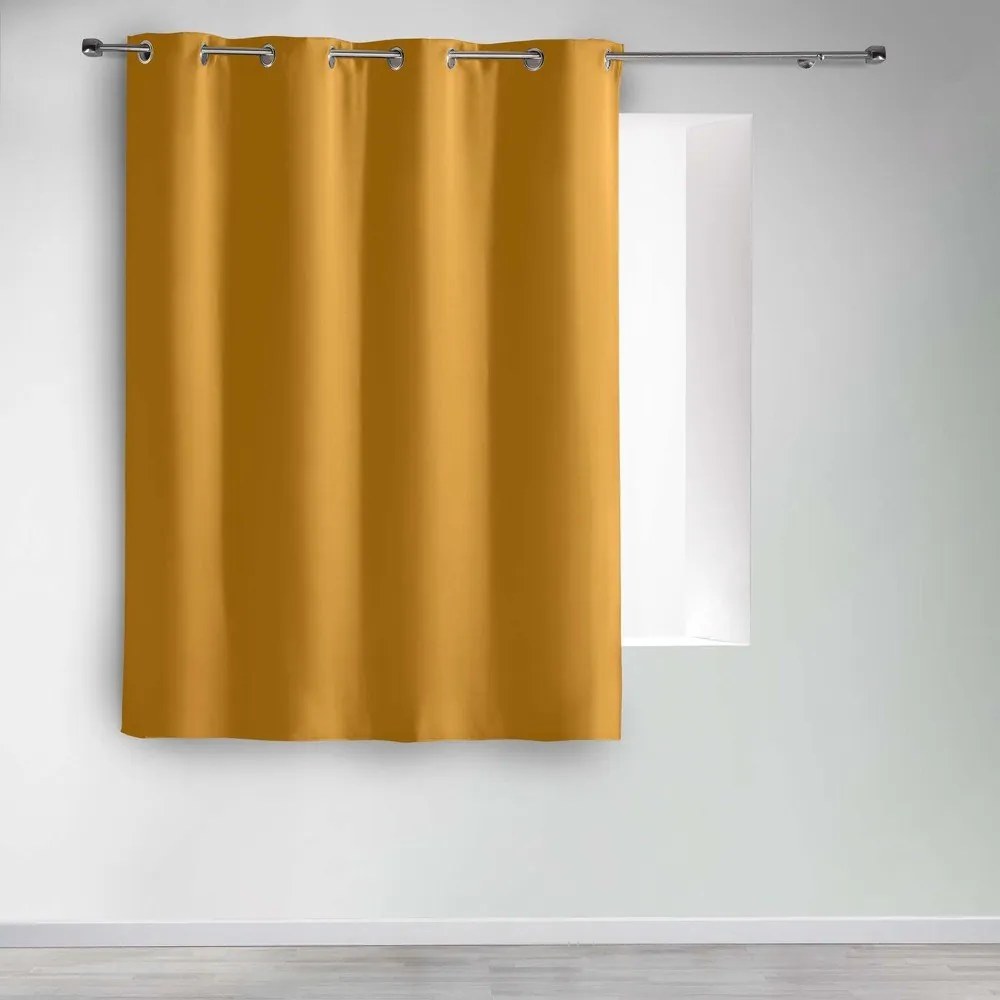 Затъмняващо перде в цвят жълта охра 135x180 cm Occult – douceur d'intérieur