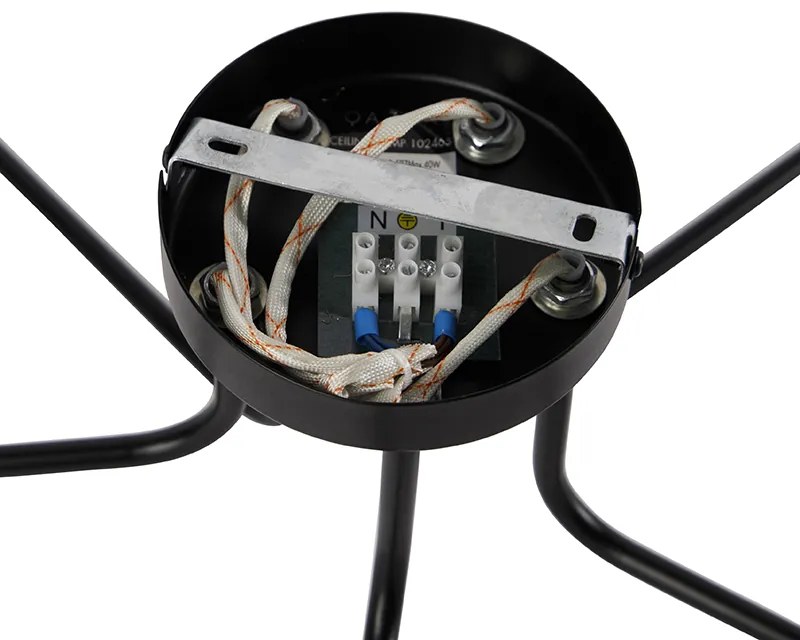 Дизайнерски плафон черен 5-светлина - Facile